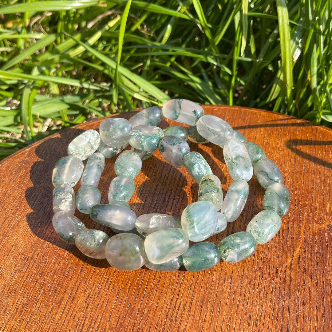 Natural Moss Agate Bracelet