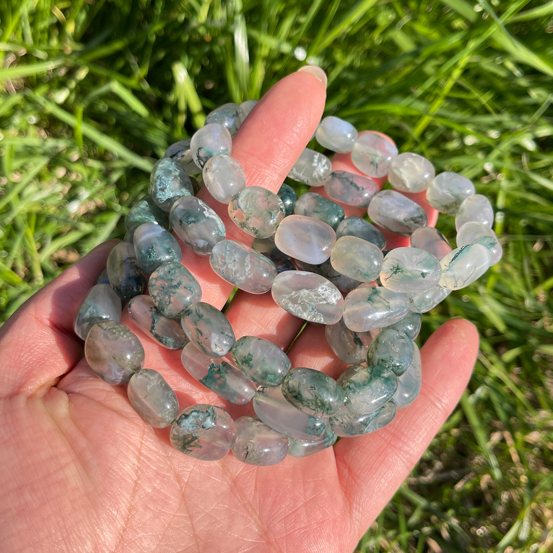Natural Moss Agate Bracelet