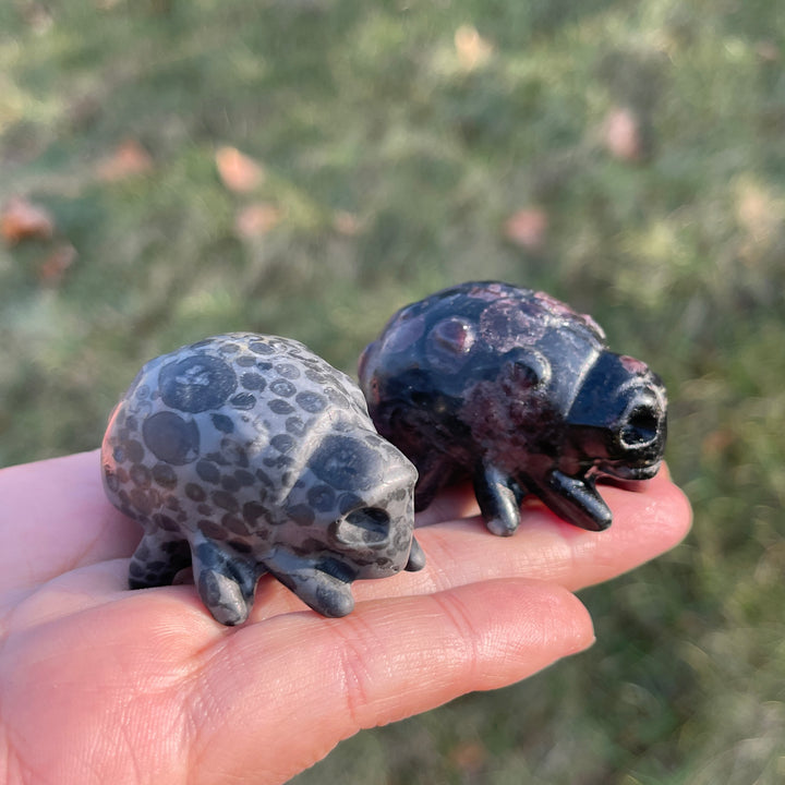Natural Crystal Carving Ghost-Faced Spider