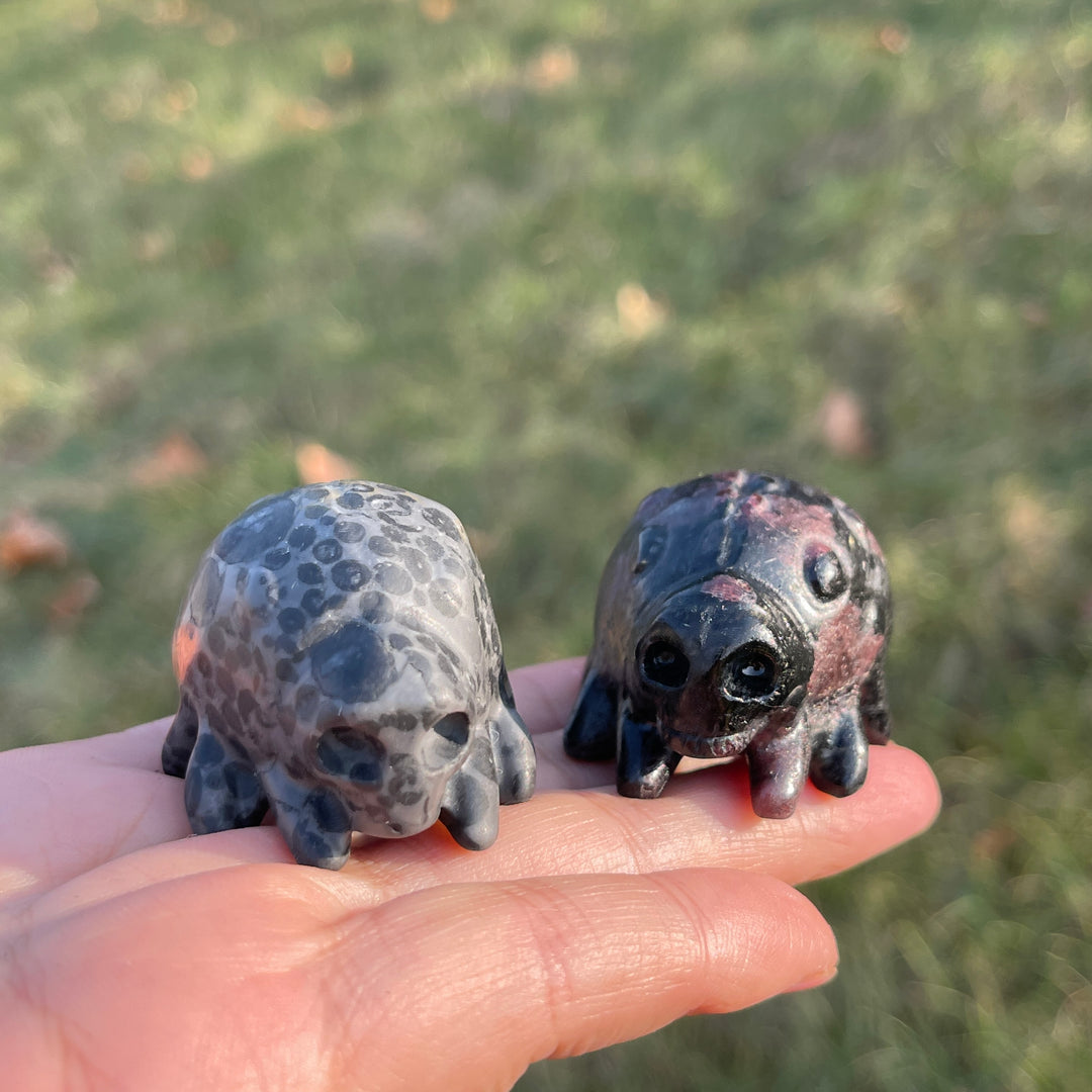Natural Crystal Carving Ghost-Faced Spider