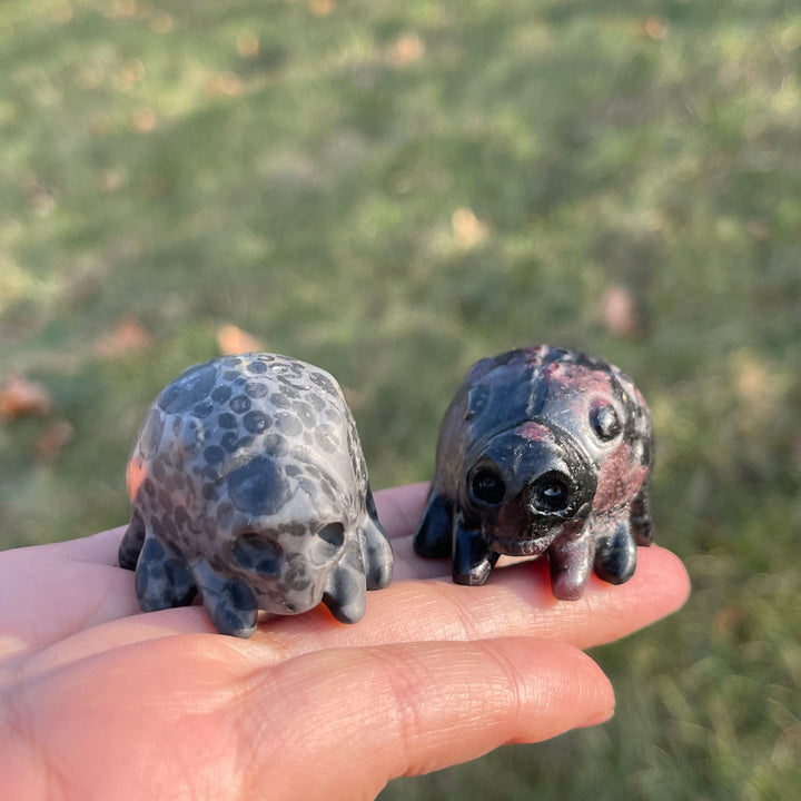 Natural Crystal Carving Ghost-Faced Spider