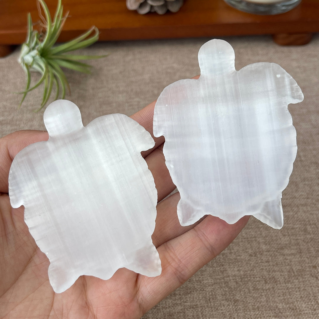 Natural Selenite Sea Turtle