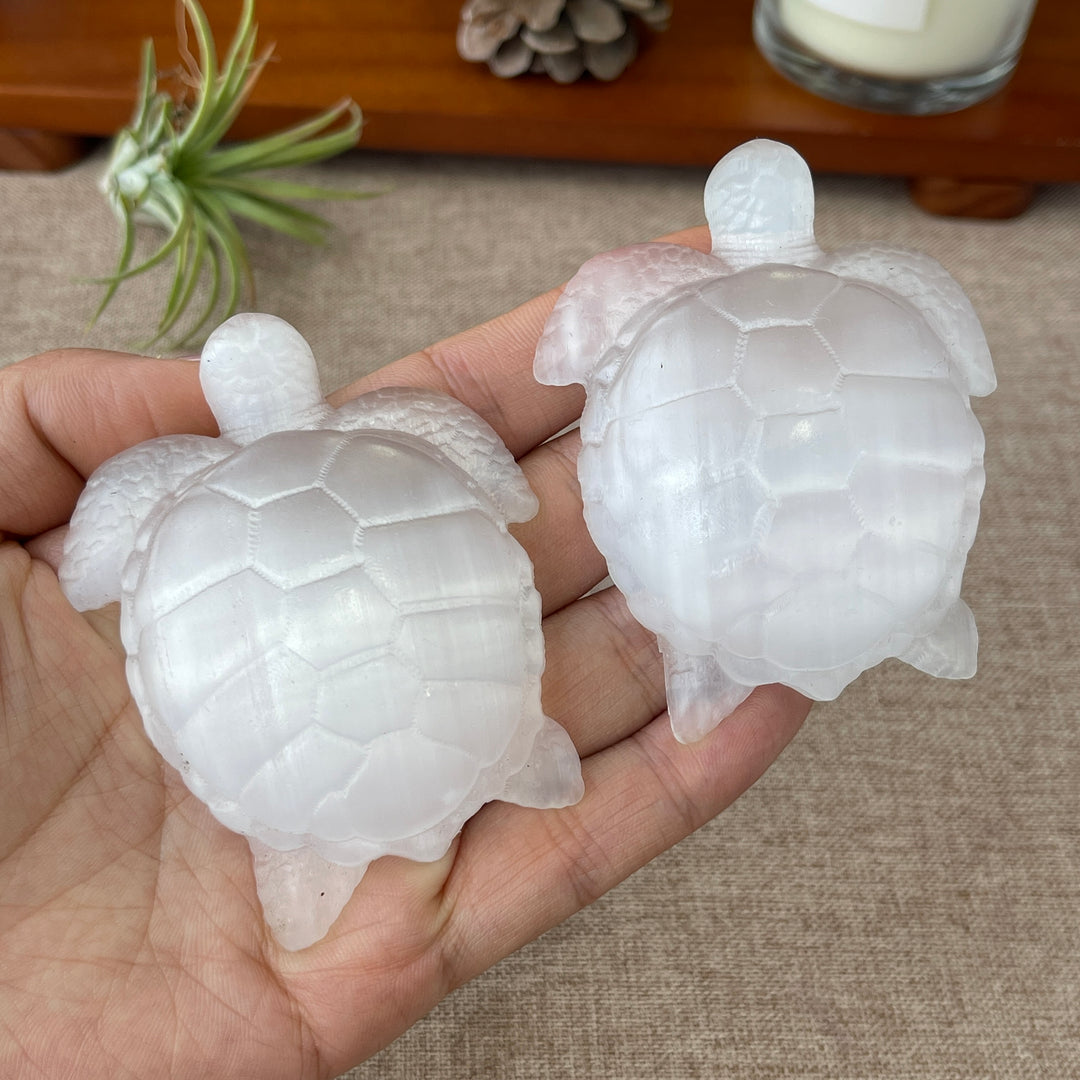 Natural Selenite Sea Turtle