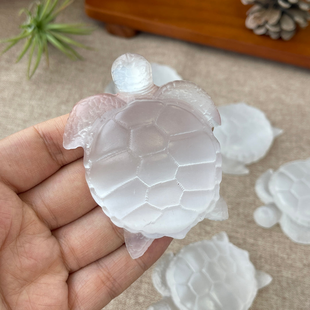Natural Selenite Sea Turtle