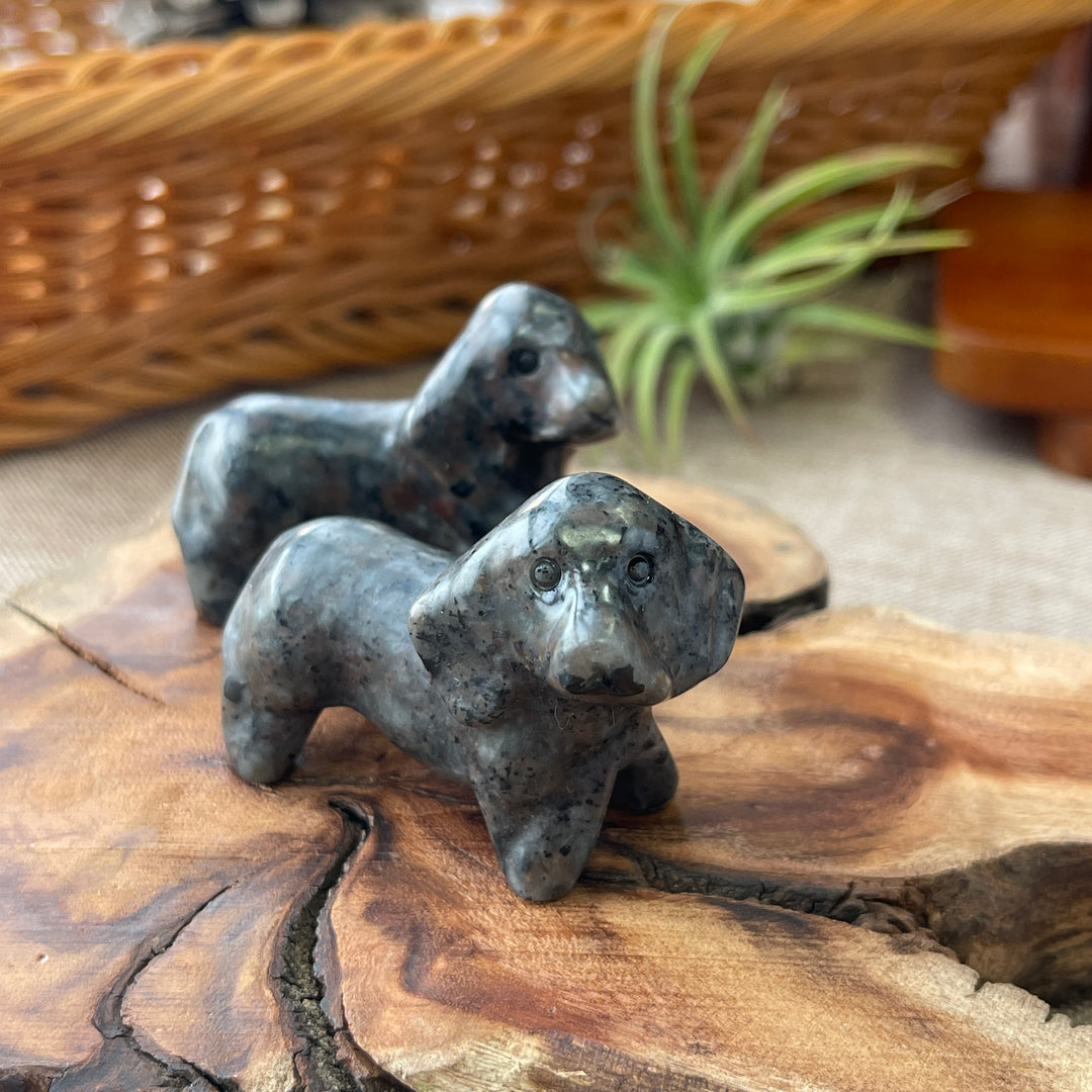 Natural Carving Yooperlite Dachshund