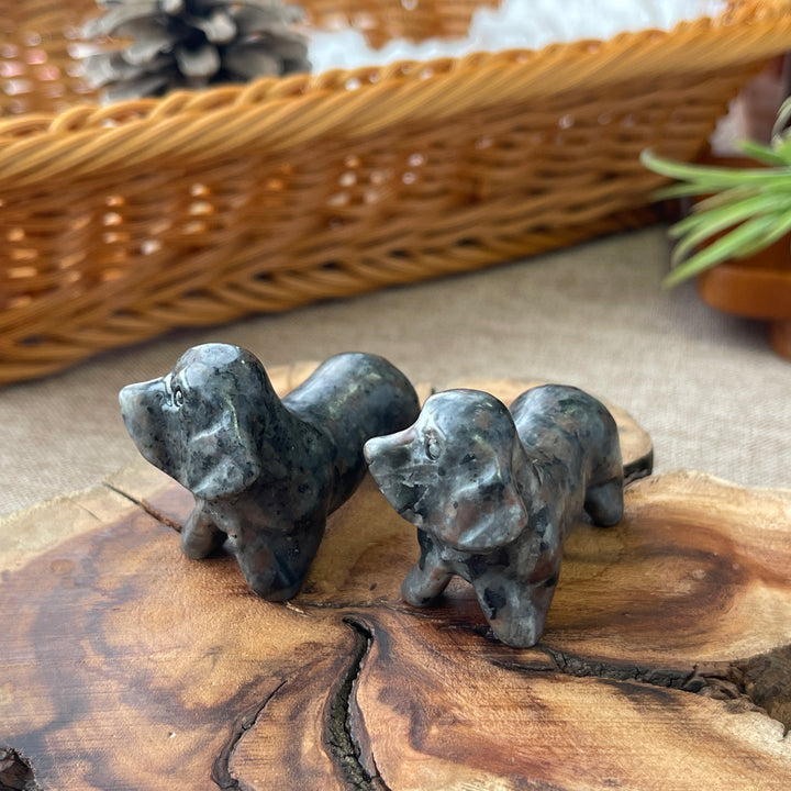 Natural Carving Yooperlite Dachshund