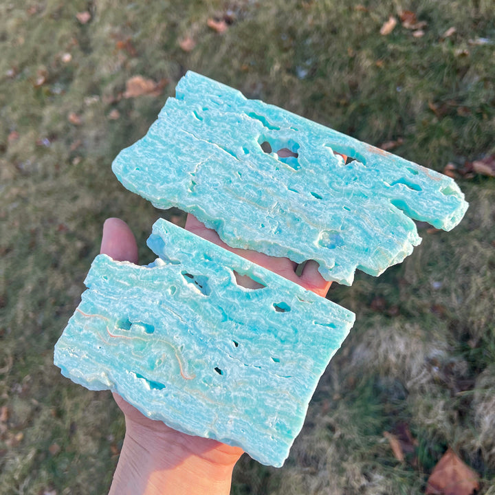 Tranche de serpent en obsidienne dorée