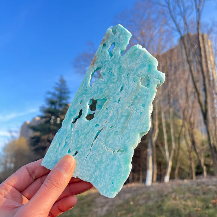 Tranche de serpent en obsidienne dorée