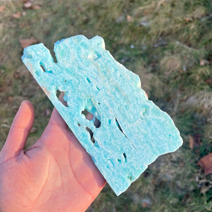 Tranche de serpent en obsidienne dorée