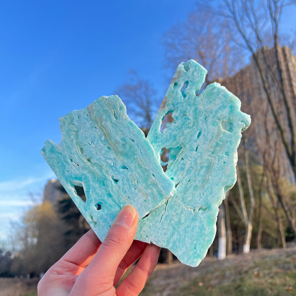 Tranche de serpent en obsidienne dorée