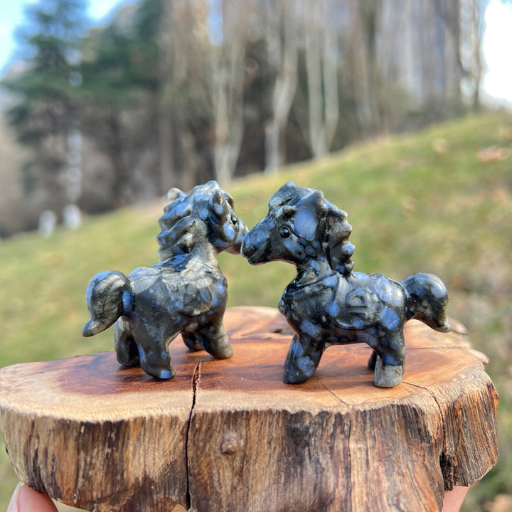 Natural Carving Que Sera Stone Horse