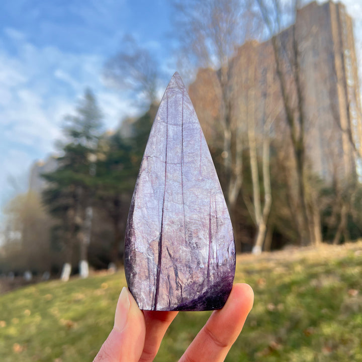 Natural Lepidolite Teardrop