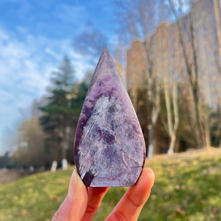 Natural Lepidolite Teardrop