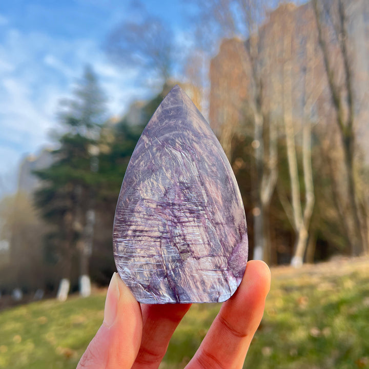 Natural Lepidolite Teardrop