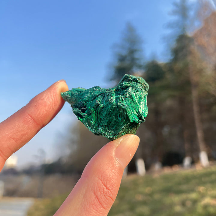 Natural Malachite Needle Mineral Raw