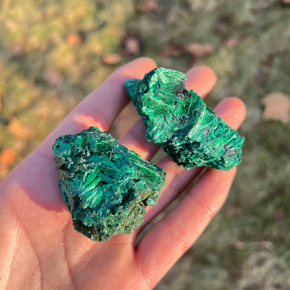 Natural Malachite Needle Mineral Raw
