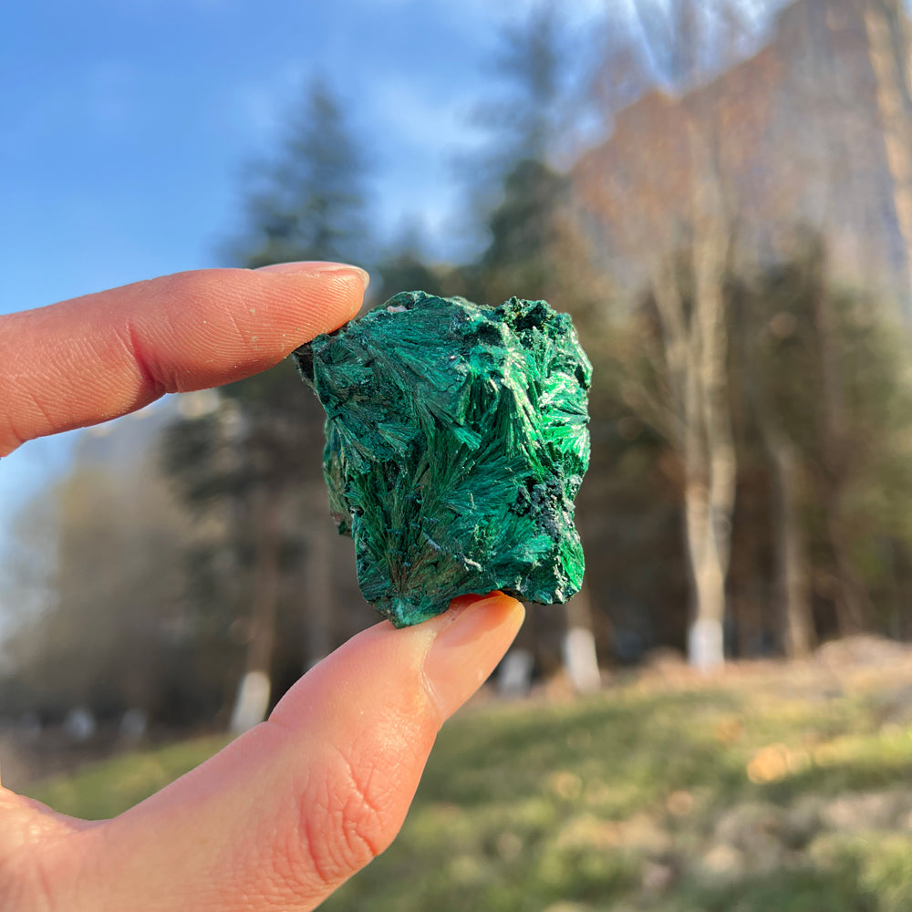 Natural Malachite Needle Mineral Raw