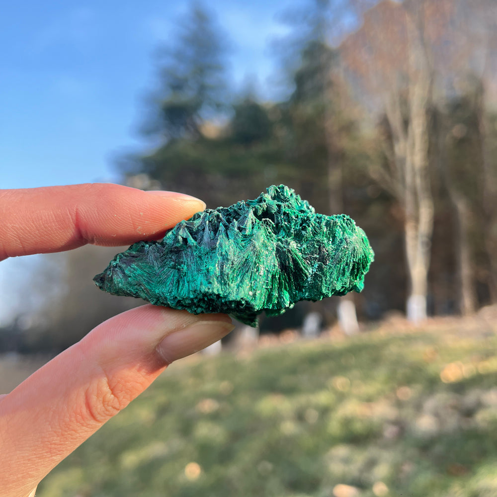 Natural Malachite Needle Mineral Raw