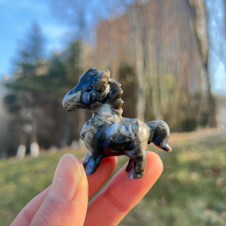 Natural Carving Que Sera Stone Horse