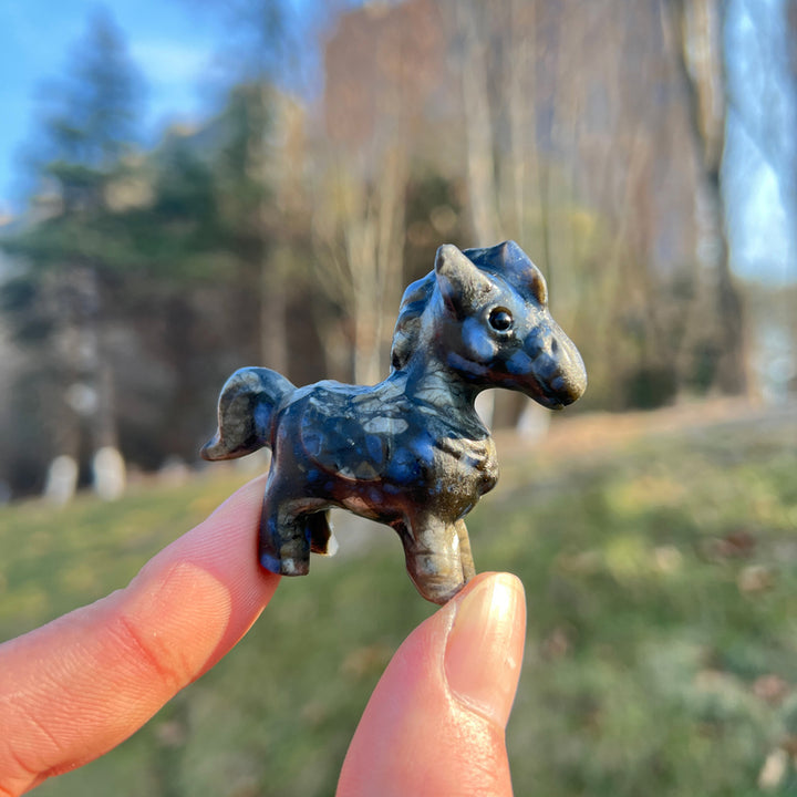 Natural Carving Que Sera Stone Horse