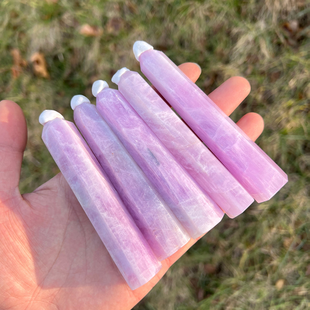 Natural Crystal Kunzite Point