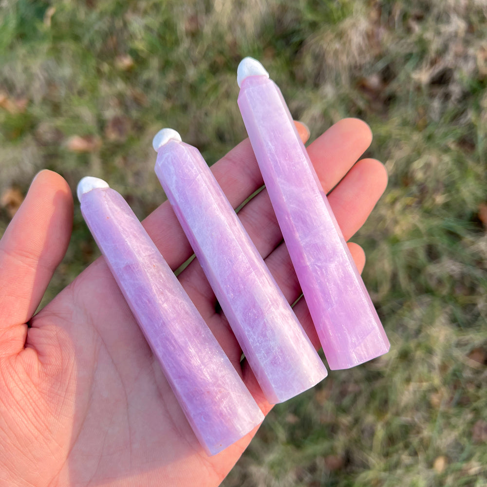 Natural Crystal Kunzite Point