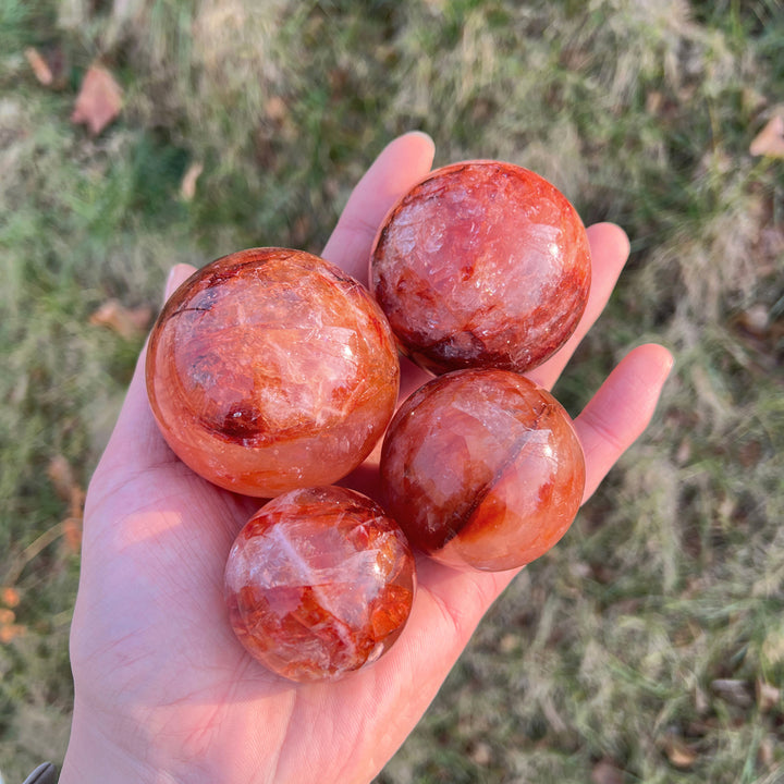 Natural Fire Quartz Sphere