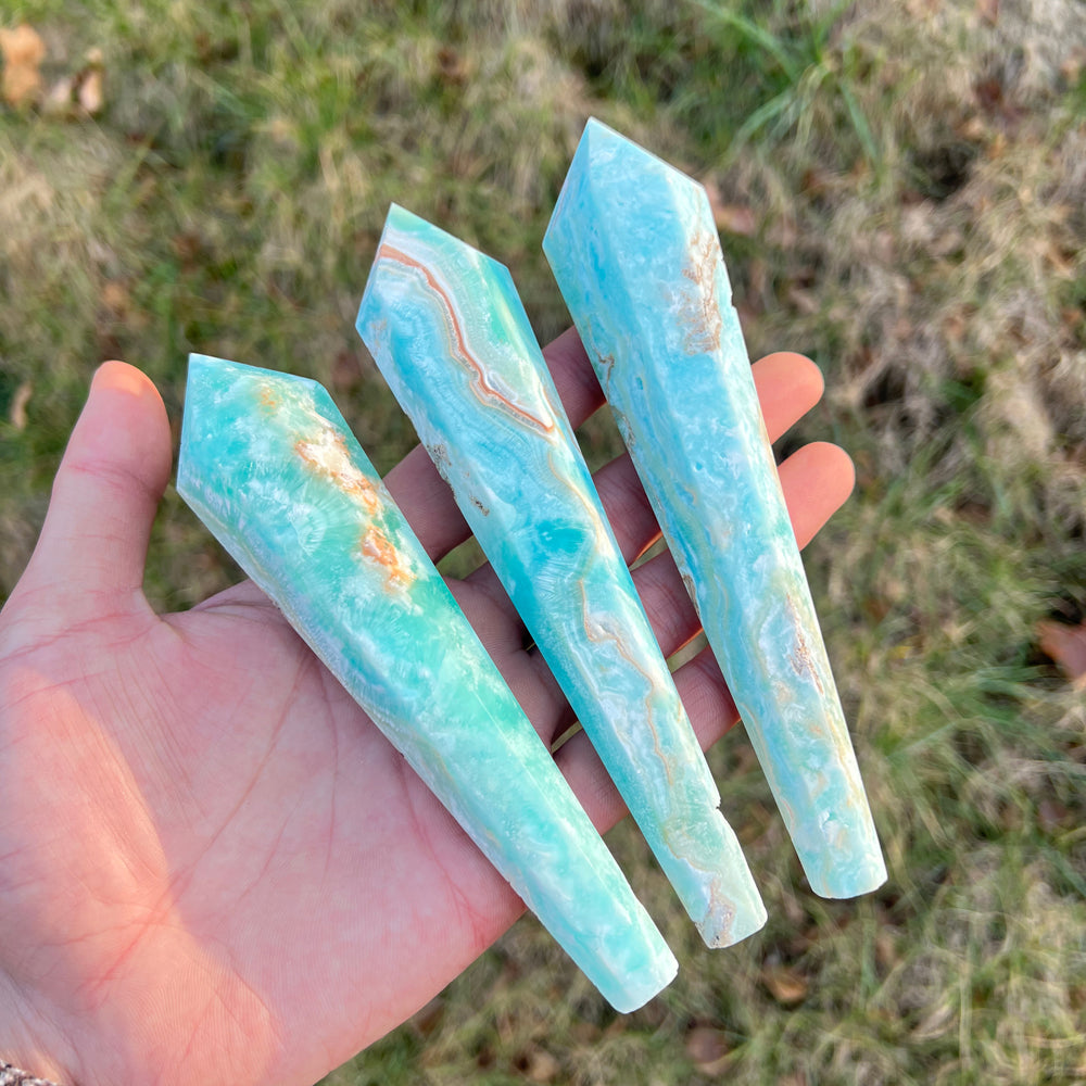 Natural Crystal Hemimorphite Wand