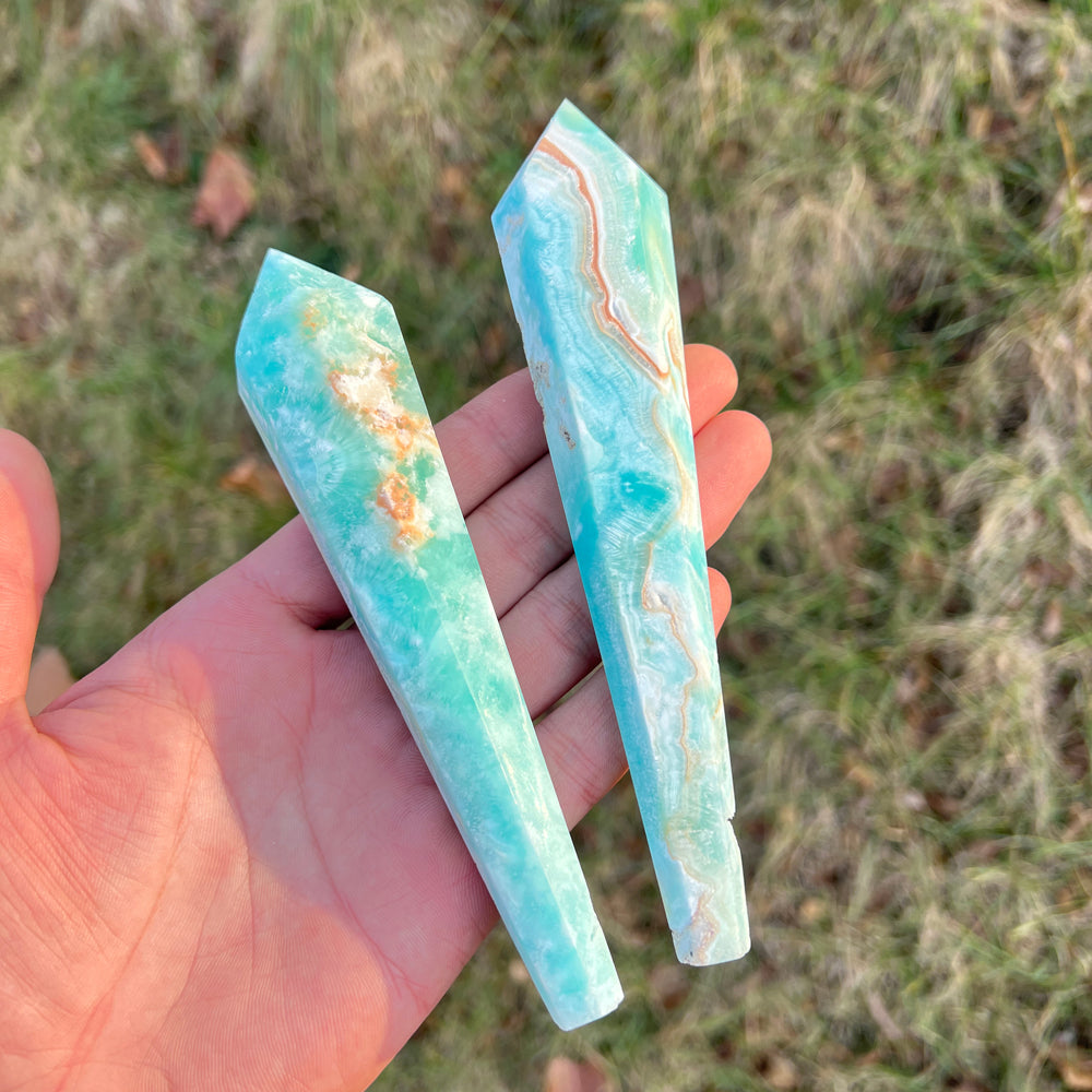 Natural Crystal Hemimorphite Wand
