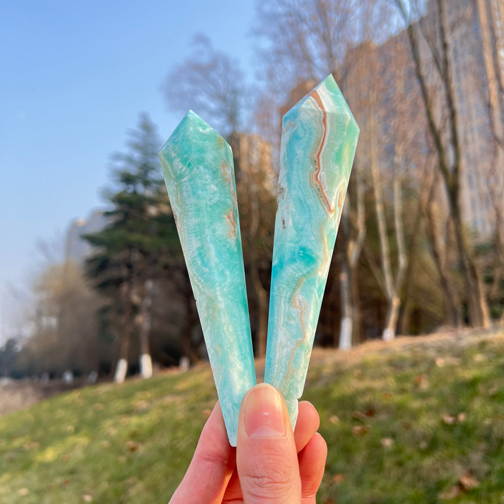 Natural Crystal Hemimorphite Wand