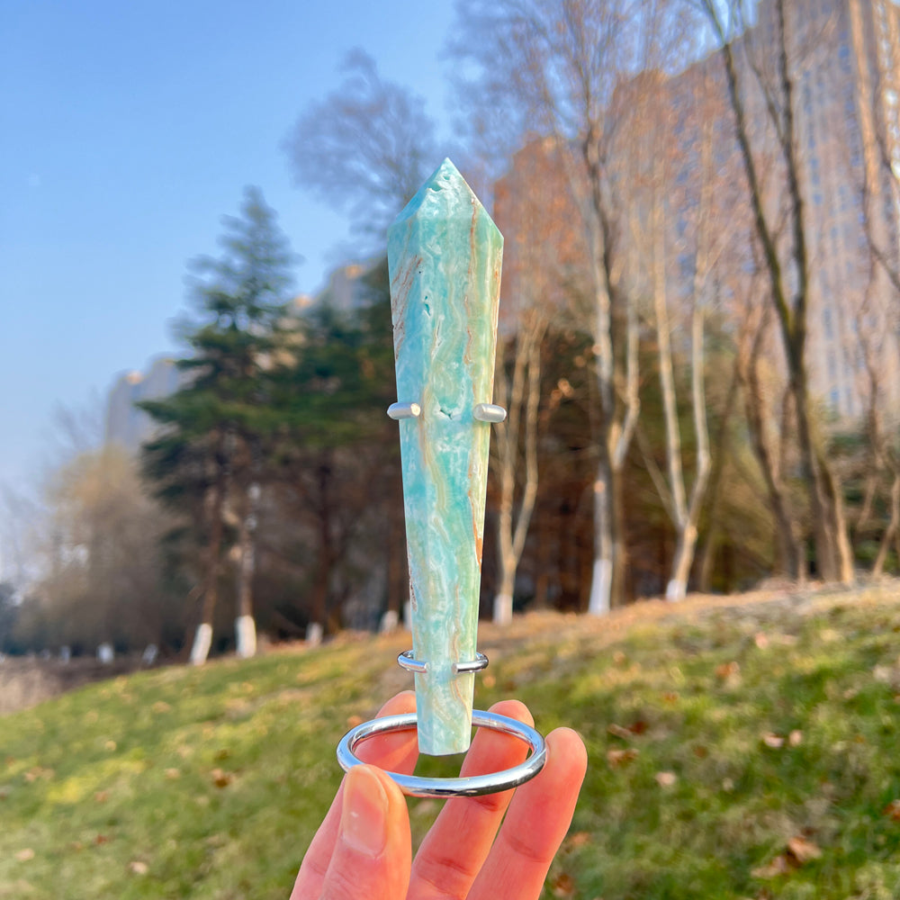 Natural Crystal Hemimorphite Wand