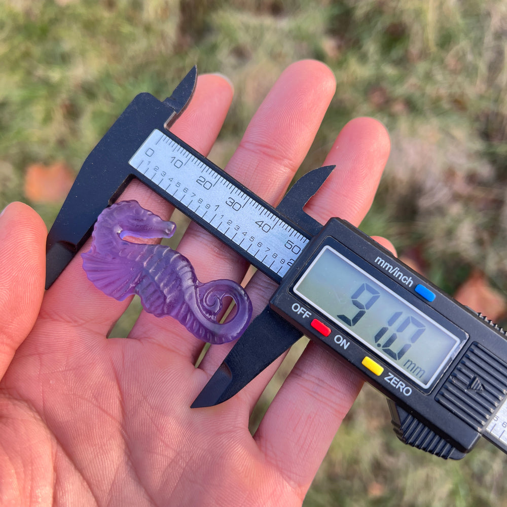 Natural Crystal Carving Fluorite Seahorse