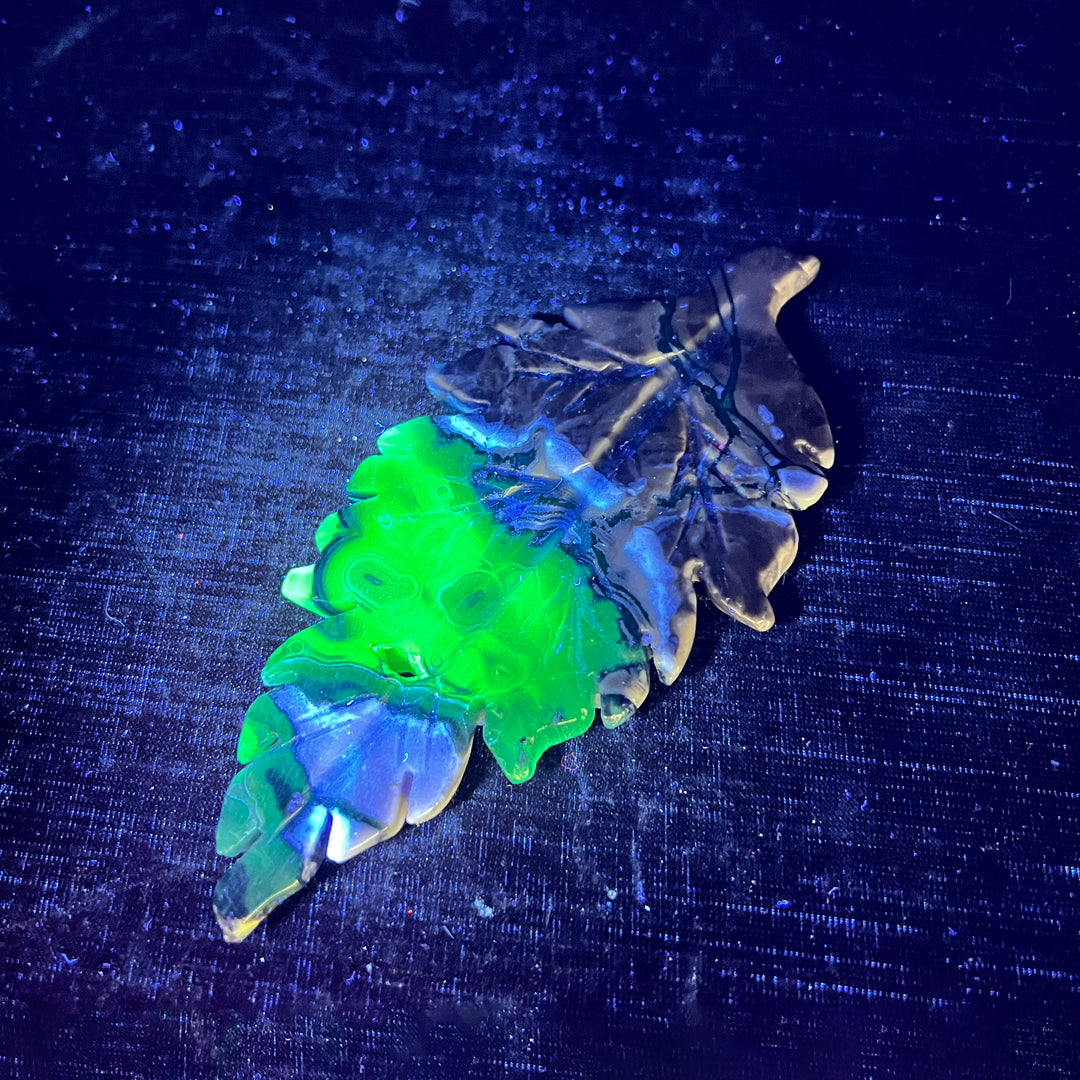 Natural Crystal Carving Leaf Decor