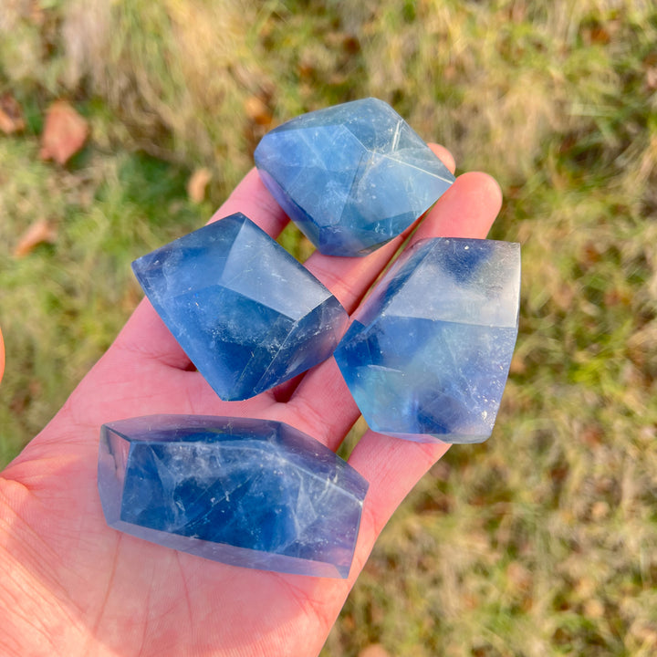 Natural Crystal Blue Fluorite Freeform
