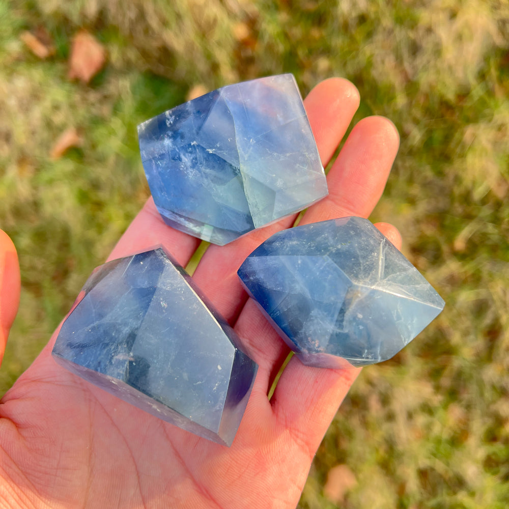 Natural Crystal Blue Fluorite Freeform