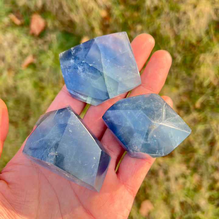 Natural Crystal Blue Fluorite Freeform