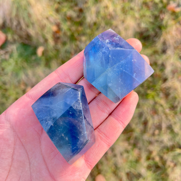 Natural Crystal Blue Fluorite Freeform