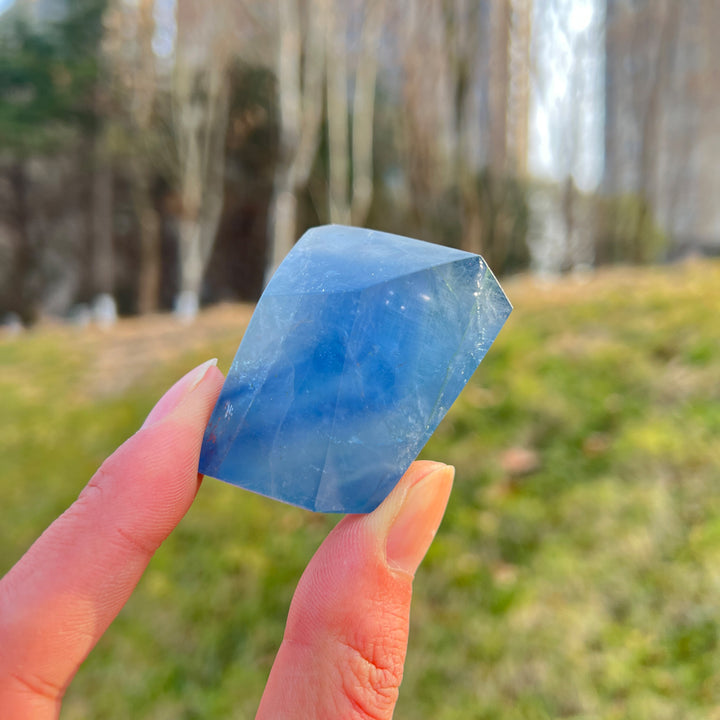 Natural Crystal Blue Fluorite Freeform