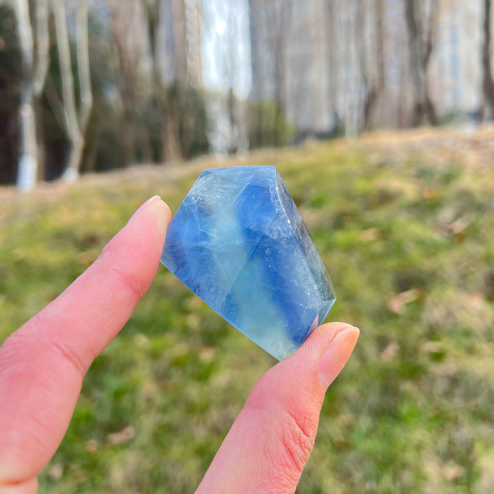 Natural Crystal Blue Fluorite Freeform