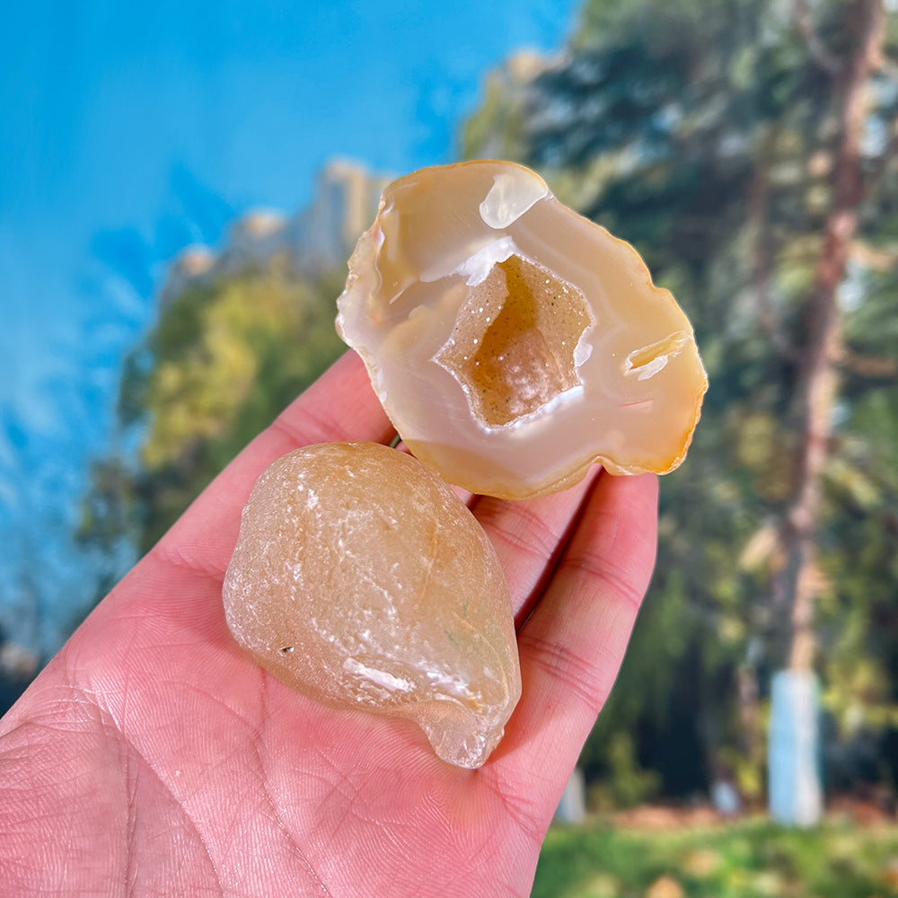Natural Crystal Agate Geode