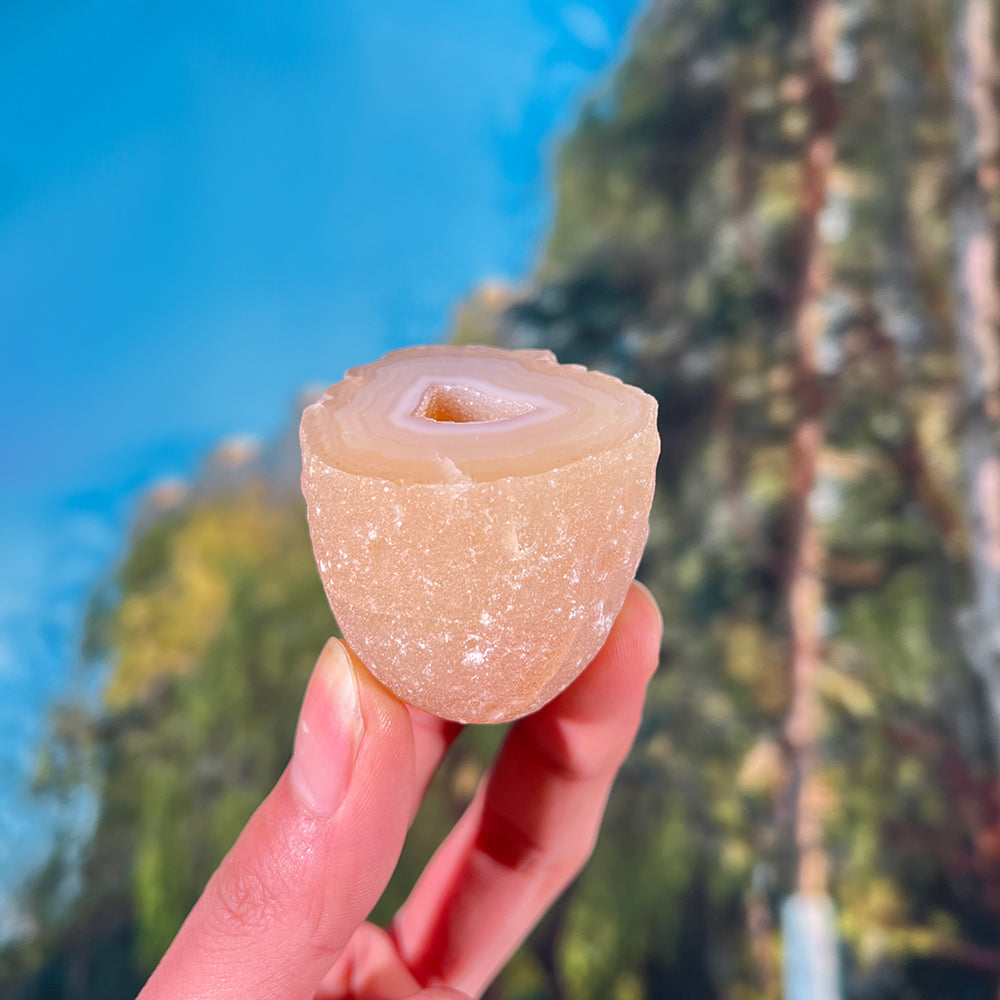 Natural Crystal Agate Geode
