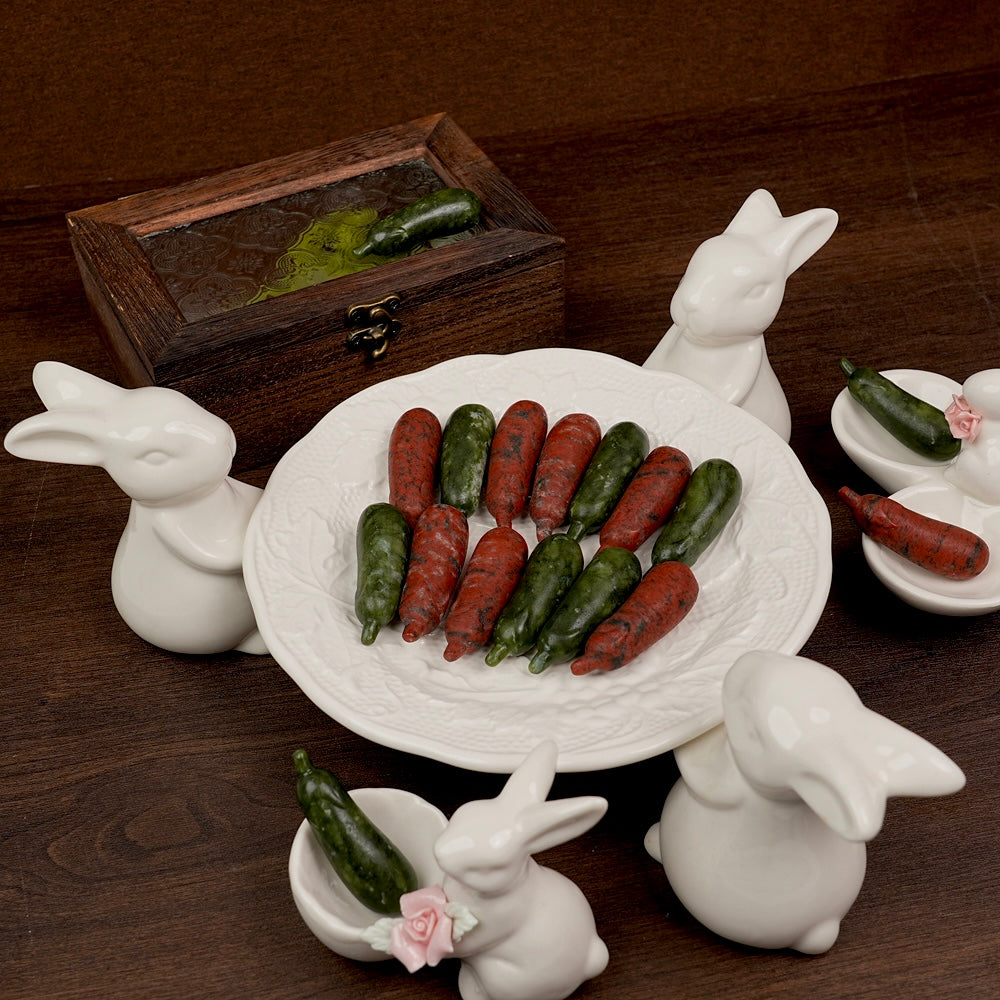 Natural Crystal Carving Food And Fruit Model