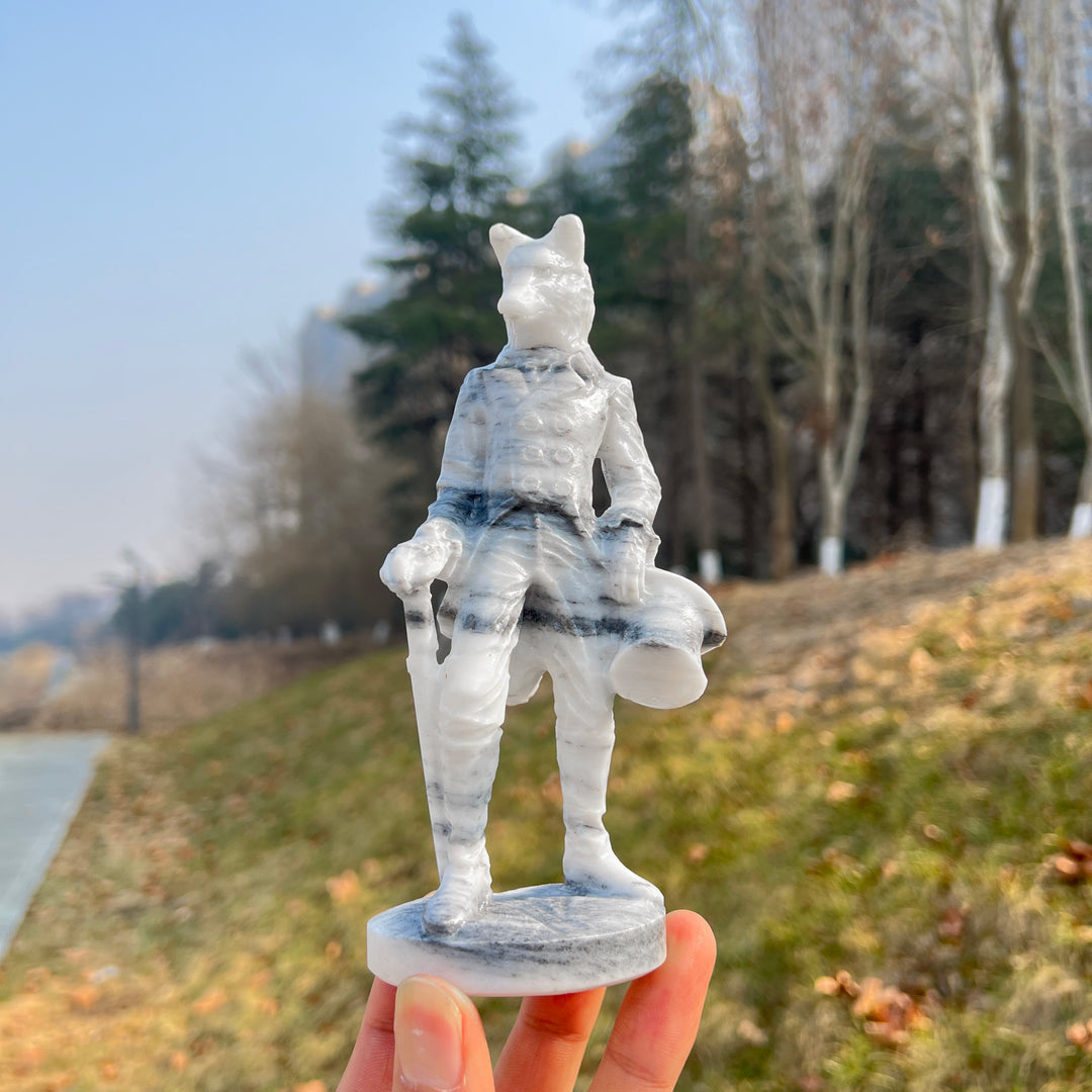 Natural Crystal Carving Gentleman Werewolf