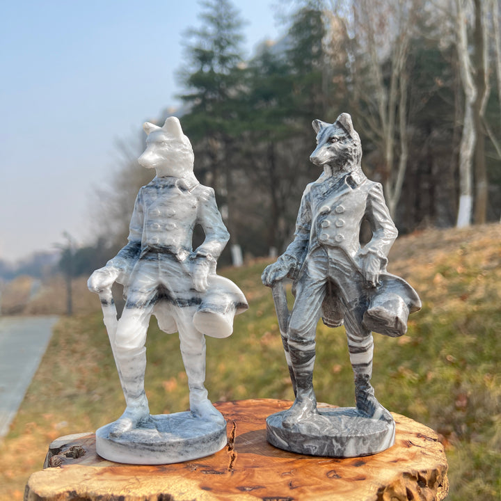 Natural Crystal Carving Gentleman Werewolf