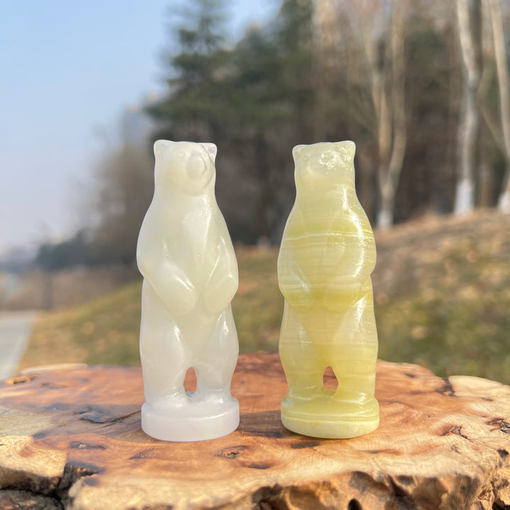 Natural Crystal Carving Standing Bear