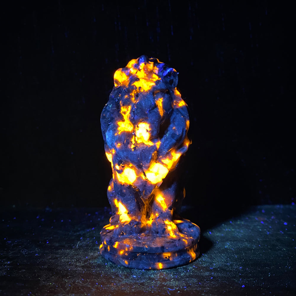 Natural Crystal Carving Seated Lion