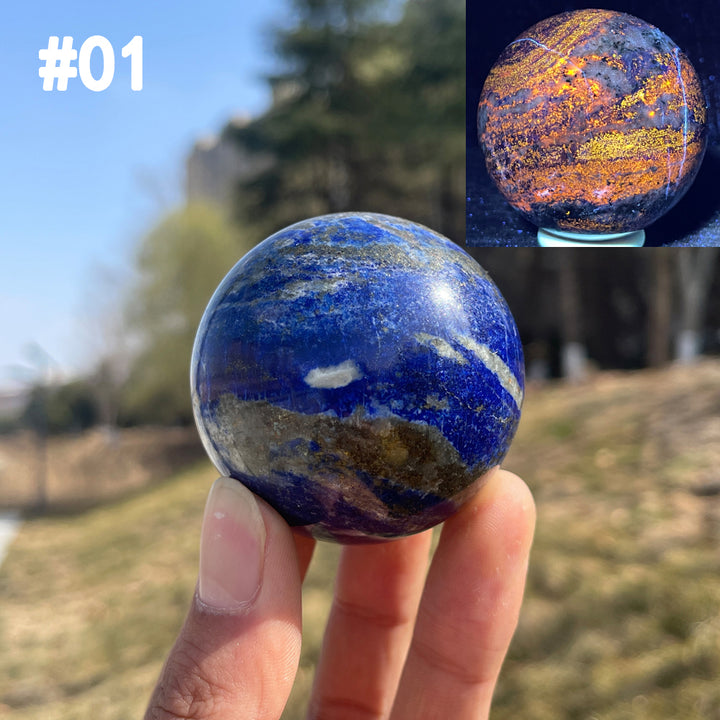 Unique,Imperfect Natural Lapis Lazuli Sphere
