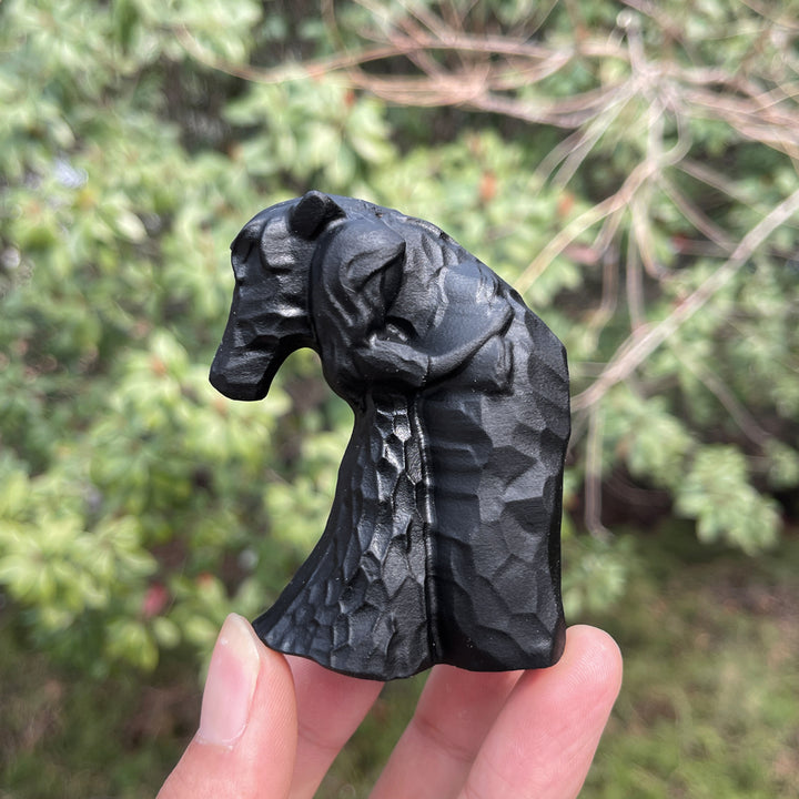 Natural Crystal Carved Girl & Horse