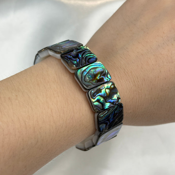 Abalone Shell Square Bracelet 17.6-18mm