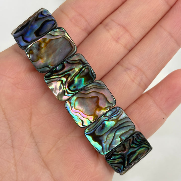Abalone Shell Square Bracelet 17.6-18mm